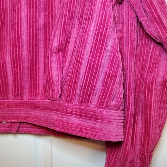 Cabi Cheeky Topper Pink Corduroy Button Front Jacket Style 4124 Sz M - Picture 9 of 13